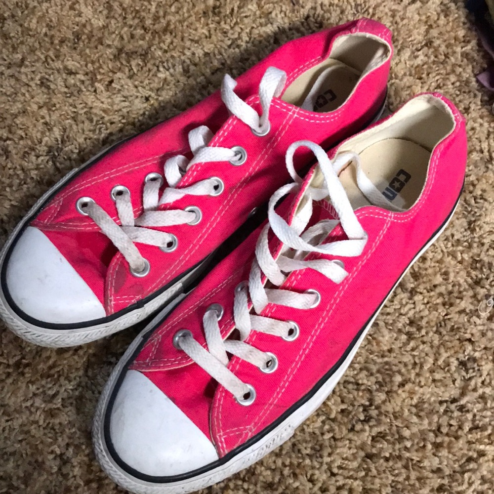Hot pink Converse sneakers